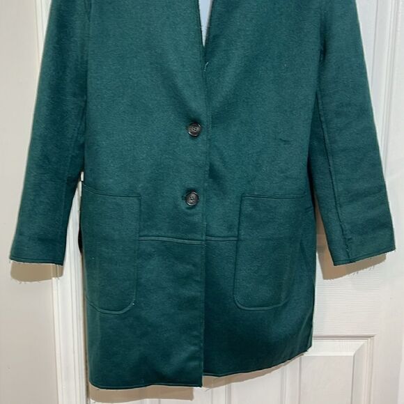 NWT Context exclusive at Lord and Taylor wool blended raw coat size L - Picture 3 of 11